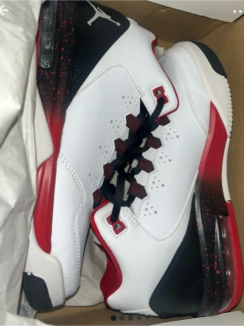 Jordan Origin White/Red/Black Low-Top Basketball Shoes